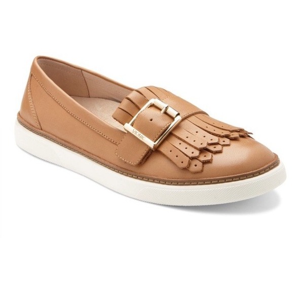 Vionic Loafer Cambridge Tan Leather Womens 5 Arch Suppprt‎ New - Picture 1 of 6